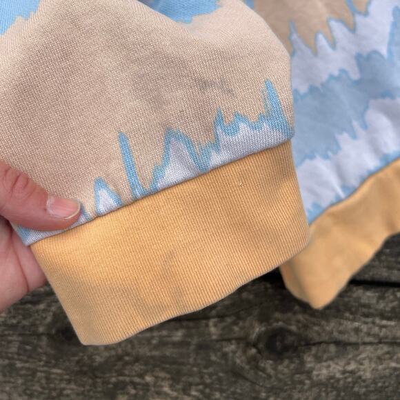 adidas Adventure Hoodie Medium Hazy Orange Blue Chameleon Graphic Pullover GUC - Picture 6 of 7